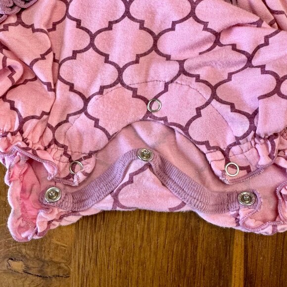 KICKEE PANTS Sweetie Pie Romper Girls 12-18 Mos Summer Pink Bamboo Playsuit Girl - Picture 5 of 6